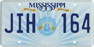 MS license plate JIH164