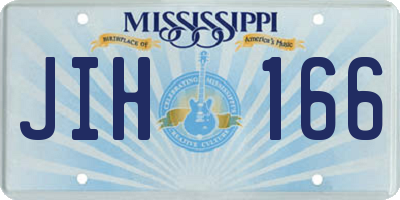 MS license plate JIH166