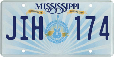 MS license plate JIH174