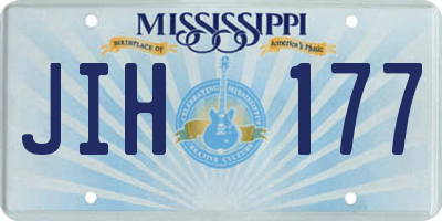 MS license plate JIH177