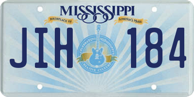 MS license plate JIH184