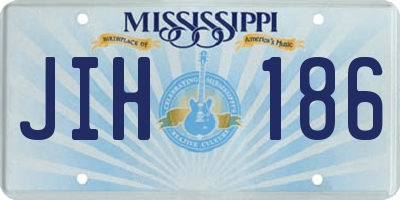 MS license plate JIH186