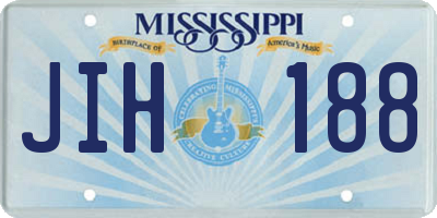 MS license plate JIH188