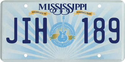 MS license plate JIH189