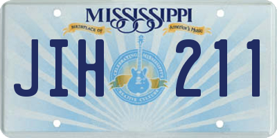 MS license plate JIH211