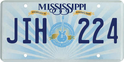 MS license plate JIH224