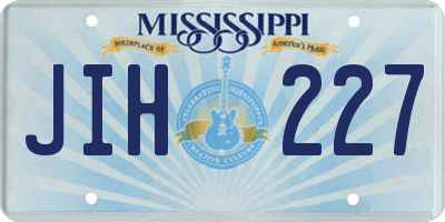 MS license plate JIH227