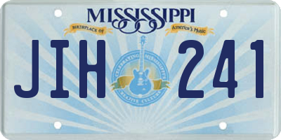 MS license plate JIH241