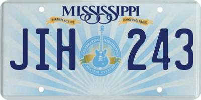 MS license plate JIH243