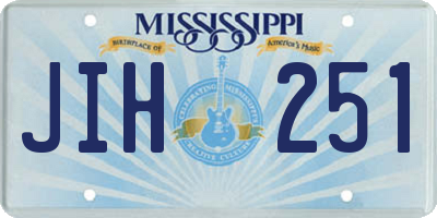 MS license plate JIH251