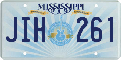 MS license plate JIH261