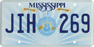 MS license plate JIH269