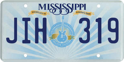 MS license plate JIH319