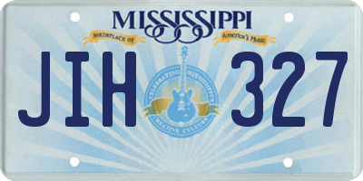 MS license plate JIH327
