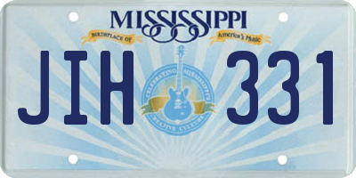 MS license plate JIH331