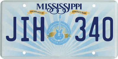 MS license plate JIH340