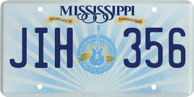 MS license plate JIH356