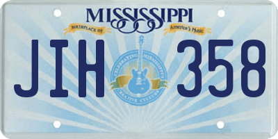 MS license plate JIH358