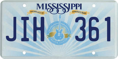 MS license plate JIH361