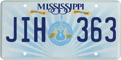 MS license plate JIH363