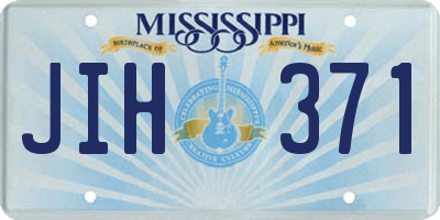 MS license plate JIH371