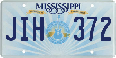 MS license plate JIH372