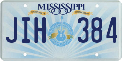 MS license plate JIH384