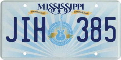 MS license plate JIH385