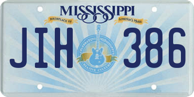 MS license plate JIH386