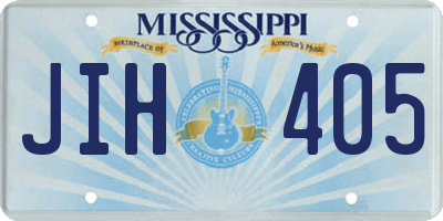 MS license plate JIH405