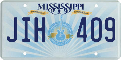 MS license plate JIH409