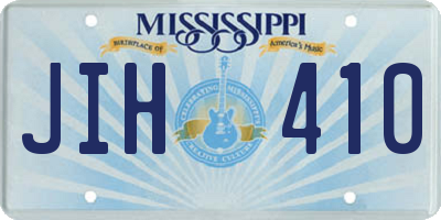 MS license plate JIH410