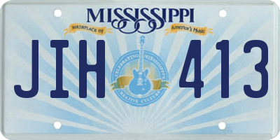 MS license plate JIH413