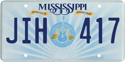 MS license plate JIH417