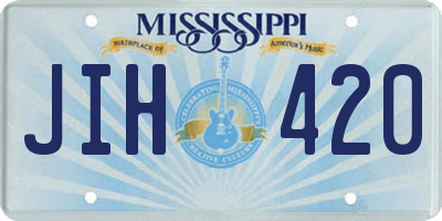 MS license plate JIH420