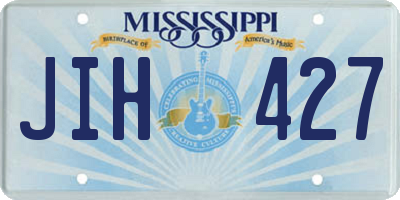 MS license plate JIH427