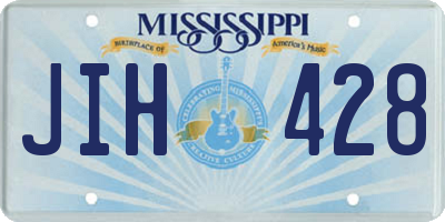 MS license plate JIH428