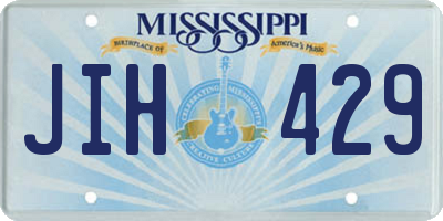 MS license plate JIH429