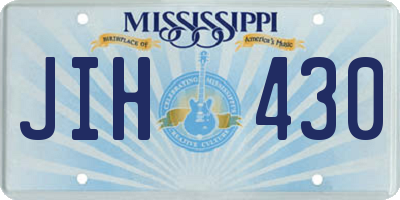 MS license plate JIH430