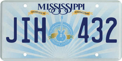 MS license plate JIH432