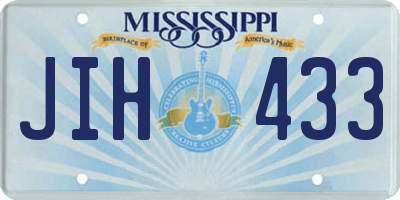 MS license plate JIH433
