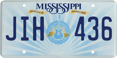 MS license plate JIH436