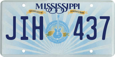 MS license plate JIH437