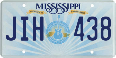 MS license plate JIH438