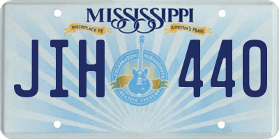 MS license plate JIH440