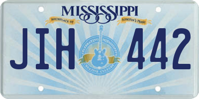 MS license plate JIH442