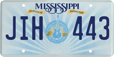 MS license plate JIH443