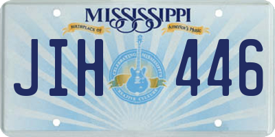 MS license plate JIH446