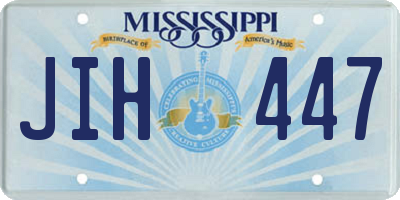 MS license plate JIH447
