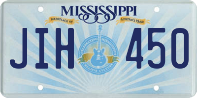 MS license plate JIH450